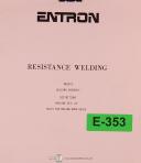 Entron-Entron EN1000, EN300 Controls, Electrical Instructions Operations and Parts Manual 1989-EN1000-EN300-01